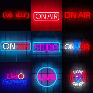 Studio Neon Sign for Wall DecorLive Stream On Air Neon Signs Beer Bar Home Bedroom Man Cave Office Hotel Pub Cafe Party Decor.