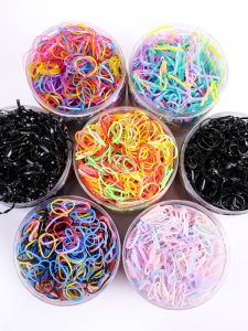 Hair Tying Head Band Rubber Band Hairband Hair Ring Freshing Head Jewelry Korean Style Elastic Band Female Disposable Black