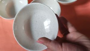Chén ăn cơm nhựa melamine cao cấp vân đá kem đường kính 11.4 x 5.8 cm cao (CO11)