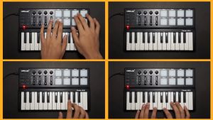 [ammoon]Worlde Panda mini Mini 25-Key USB Keyboard and Drum Pad MIDI Controller
