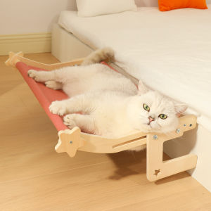 Solid Wood Cat Hanging Bed Cat Hammock Bed 20kg High Load Bearing Four Seasons Universal Hanging Pet Bed