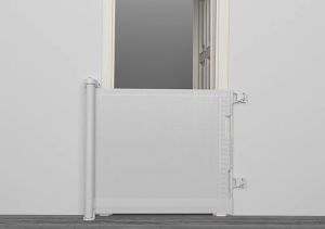 500 cm Stair Safety Gate Extendable Extra Wide Door Safety Gate for Babies Baby Gate & Dog Gate Width 83 cm Height Door Safety Gate for Stairs/Doors/Corridors/Outdoors Grey