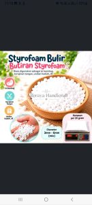 Styrofoam Butiran 3mm-5mm | Bulir Styrofoam | Bola-bola Gabus kecil |Kemasan per 20gram