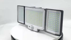 Đèn Năng Lượng Mặt Trời An Ninh 348 LED Ngoài Trời Cảm Biến Chuyển Động Chống Nước Đèn Pha LED Cho Sân Vườn Nhà Để Xe Kèm 126/328 Bóng Đèn LED