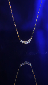 LOVETIA Kalung Moissanite Smile Necklace Wanita Silver Perhiasan Sertifikat GRA Original XMZ137