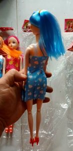 1 bé Búp bê 11 khớp cao 30cm mắt vẽ bằng nhựa chỉ phân loại màu tóc