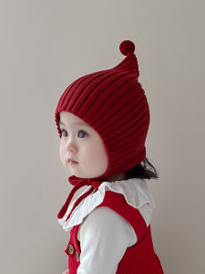 Uni Bé Và Bé Đan Nắp Spire Phong Cách Mái Hiên Vành Mùa Xuân Mùa Thu Mao Ling Bảo Vệ Tai Chống Gió Thời Trang Nắp Cửa