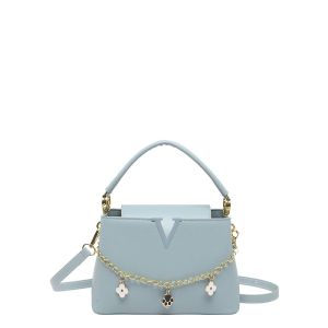Luxury Womens Tote Bag Chic V Shaped Stylish Pu Leather Bucket Bag Top Cover Handbag Women Shoulder Crossbody Bag for Woman