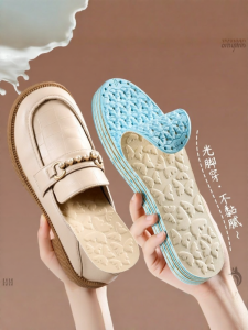 LINGMIAO | Moisture Absorbing Anti-Odor No-Socks-Required Non-Slip Thin Loafer Insoles
