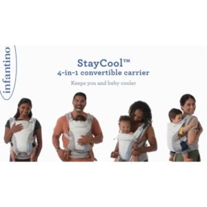 INFANTINO StayCool 4-in-1 Convertible Carrier | Baby Weight Range: 8-40 LBS