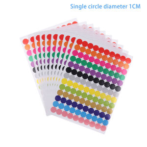 OUHOE | 10 Sheets Colorful Dot Stickers Polka Circle Marking Sticker For Diary Classroom Party Decoration 6‑45mm