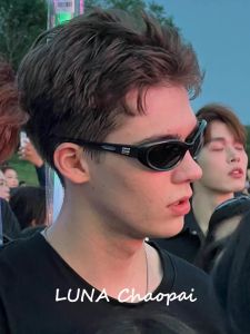 Handsome Guy Ai Wan Same GM Sunglasses Men and Women Fashion Oval Frosted Y2g Outdoor Sports Cycling Sun Glasses