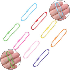 12ซม. 10/30ชิ้นโซ่ลูกปัดลูกบอลเพิ่มประสิทธิภาพ สีสันเหมาะกับพวงกุญแจ/ตูกตา/ป้ายป้ายข้อมือ DIY