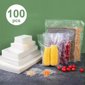 Vacuum Packaging Bags Food Vacuum Bags BPA-Free Empty Vacuum Packed Bags Vacuum Sealer Bags for Food Vacuum Sealing Bags 100pcs