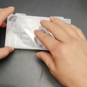 Bộ 120 Móng Giả Vuông Dạng Gel Trong Suốt Full Cover 12 Kích Cỡ Dùng Dài Móng Móng Giả Sắc Nét