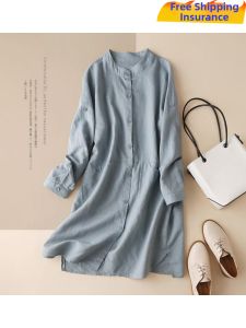 Retro Cotton Linen Dress