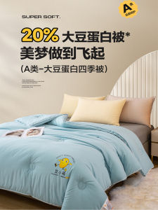 Thickened Soybean Fiber Quilt Core All Seasons Durable Polyester Fiber Filled Sewn Patterned Blanket Warm Heat Retaining