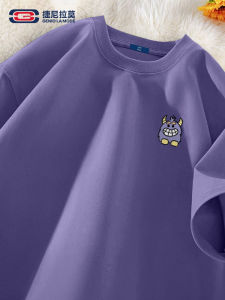 เสื้อยืดคอกลมแขนสั้นผ้าฝ้าย GenioLamode สำหรับผู้ชาย ทรงหลวม ลำลอง ลายการ์ตูน ฤดูร้อน 2025 แบรนด์ Genio Lamode