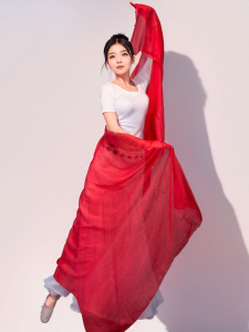 Belly Dance Scarf Oriental Dance Silk Scarf Dance Square Scarf Belly Dance Silk Scarf Gradient Color