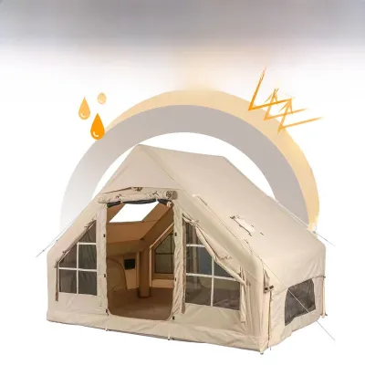 Thickened Outdoor Camping Leisure Tent Inflatable Small House Quick Open Rainproof Picnic Tent for Self-Driving Tour