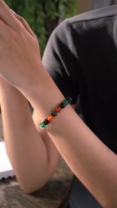 AGATE หินอาเกต แบบหลากสี ขนาด 6 มม. สร้อยข้อมือหินแท้ by siamonlineshop