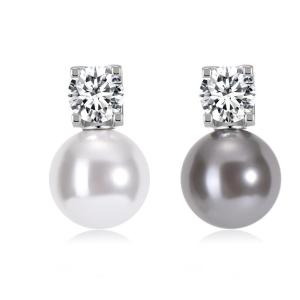 TFY | High-end Elegant Gray Zircon Earrings Sterling Silver
