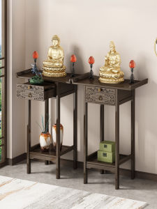 Modern Minimalist Chinese Style Altar Table Home Use Buddha Shrine Offering Table Votive Table Guanyin Cabinet Wealth God Table