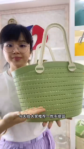 Large Capacity TPR Tote Bag Women Waterproof Hollow Mesh Beach Bag Totebag 沙滩包-3 Color