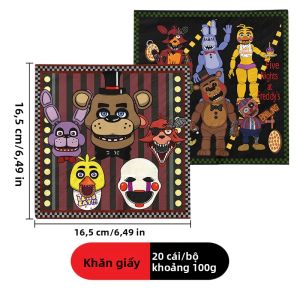 Bộ Trang Trí Sinh Nhật Five Nights At Freddys FNAF: Bóng Bay Cốc Đĩa Chủ Đề Hoạt Hình Động Vật Dành Cho Các Buổi Tiệc Tùng
