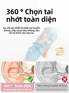 IMLUCKY | Dụng cụ vệ sinh tai an toàn cho trẻ sơ sinh và trẻ em Dụng cụ vệ sinh mũi tai không gây tổn thương cho tai 50 chiếc