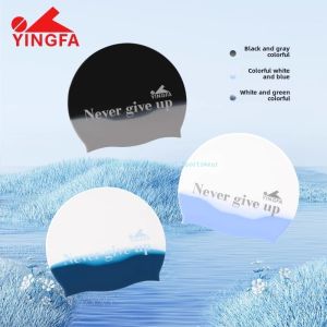 YINGFA Sleek Gradient Swim Cap  Professional High-Elasticity Silicone Cap for Swimming & Watersports