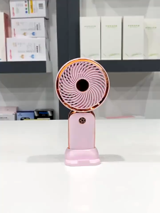 New Minimalist With Base Dazzling Gold Handheld Small Fan Usb Charging Portable Phone Holder Mini