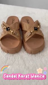 BARUU!!! Sandal Slop Karet Import W2099-10 Sandal Wanita Karet Import Sandal Karet Wanita Kekinian (J) Import