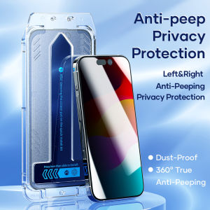 iPhone 15/iPhone 15 Pro/iPhone 15 Pro Max ROCK Anti Peep Privacy Tempered Glass Screen Protector with Dust Proof Install Kit