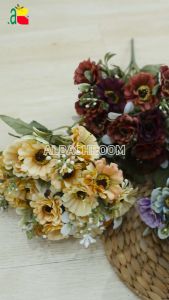 BUNGA PLASTIK ASTER EROPA FR B8131 BUNGA ARTIFICIAL DEKORASI WEDDING BUKET