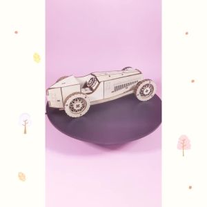 DIY Formula Racing Car Model 3D Wooden Puzzle Suitable for Teenagers Aged 14 and Above a Parent-Child Interactive Game.