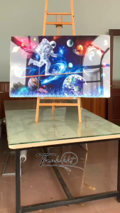 Tranh Bida Billiard tráng gương 8