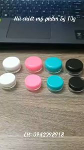 Hũ chiết mỹ phẩm 5g 10g đẹp hũ nhựa tròn 5g 10g bền chắc shop giao màu ngẫu nhiên