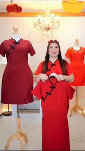 2328R  เดรสกี่เผ้าทางสอบผ่าข้าง