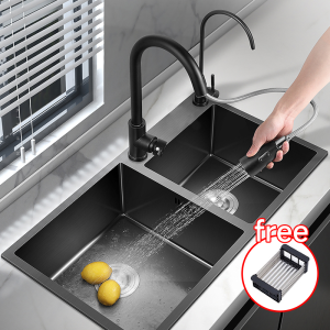 PORMA SUS304 Kitchen Sink Stainless Steel Lababo Kitchen Sink Stainless Stainless Complete Set