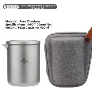 Rover Camel | Portable Titanium Travel Tea Set Anti-Scalding Pure Titan Cup