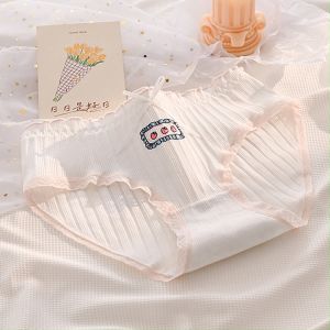 Antibacterial Middle Waist Breathable Sweet Girl Underwear for Female Students