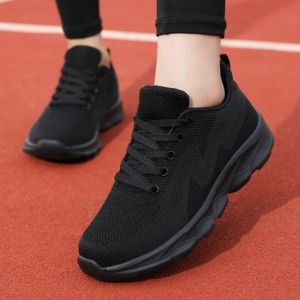 Winter Womens Running Sports Shoes Lightweight Breathable Casual Travel Work Shoes Anti-slip Black Comfortable Fashionable