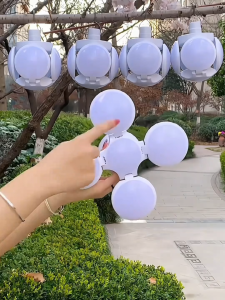 Solar Light Football Portable Foldable Camping Lantern with Hook Rechargeable USB Solar Powered for Outdoor Emergency