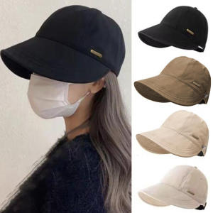 Foldable Wide Brim Sun Hat Drawstring Adjustable Caps for Men Women Beach Hats Summer Quick-drying Visors Fisherman Cap