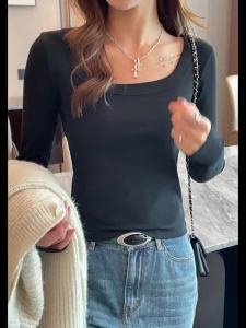 MiiOW | Scoop Neck Slim Fit Undershirt Womens  Long Sleeve