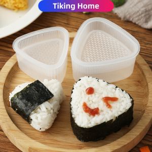 4PCS/Set DIY Sushi Mold Onigiri Rice Ball Food Press Transparent Triangular Sushi Maker Mold Sushi Kit Kitchen Bento Accessorie