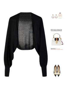 Áo Len Cardigan Dệt Kim Ice Silk Mỏng Thời Trang Mùa Hè Cho Nữ Áo Khoác Ngoài Dây Chuyền Váy Áo Khoác Điều Hòa Không Khí