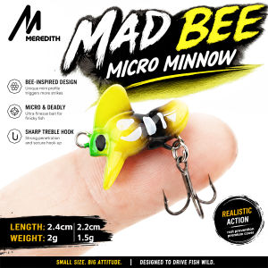 Meredith | MEREDITH Wasp Minnow Lure 22mm 1.5g/24mm 2g Micro Lure Insect Bionic Swimbaits Wobblers Hard Baits For Bass Pike