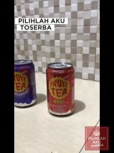Fruit Tea Sosro APEL KALENG 318 ml - ( HARGA 12 KALENG )